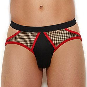 Men's Fishnet and Lycra Jock Strap